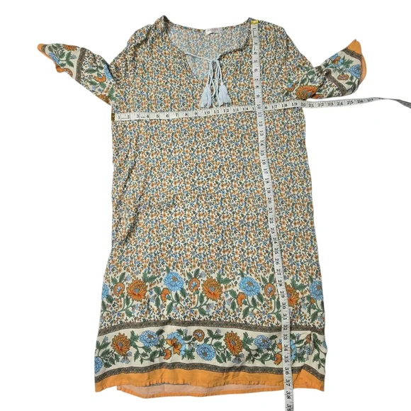 Halife Women's Bohemian Tassel Tie Neck Dress - Picture 4 of 6